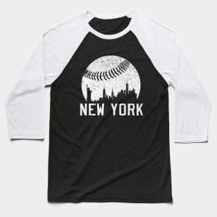 Vintage New York NY City Skyline Baseball Baseball T-Shirt